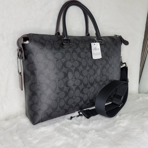 Coach Signature Laptop Bag Designer Breefcase NWT - Picture 12 of 13